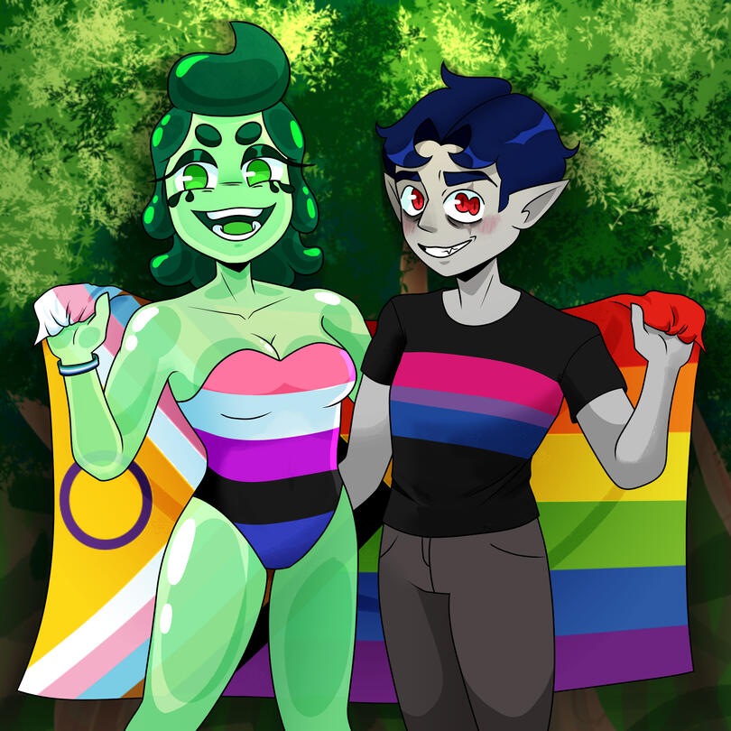 Pride 2024 - Ime and Mondar (OC)